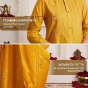 Women’s Embroidered Kurta Pant Set with Dupatta