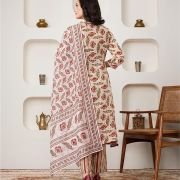 Myx Women’s Printed Anarkali Kurta Pant Set with Dupatta