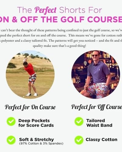 Golf Shorts Men, Crazy Golf Shorts for Men, Mens Golf Shorts, Funny Golf Shorts for Men, King of Diamonds