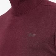 GUESS Maroon Polyamide Blend Solid Pullover Sweater