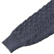 Aran Crafts Irish Soft Cable Knitted Crew Neck Sweater (100% Pure New Wool)