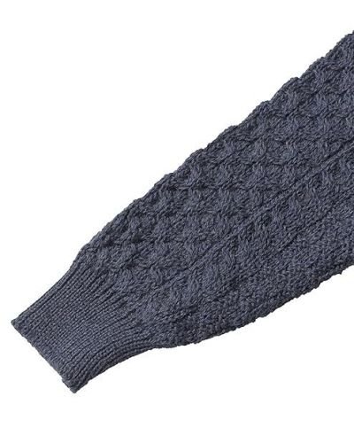 Aran Crafts Irish Soft Cable Knitted Crew Neck Sweater (100% Pure New Wool)
