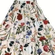 Floral Printed Western Summer Wear | Lightweight Soft Fabric | Casual & Festive Maxi Skirt
