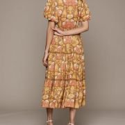 Kumar Yellow Paisley Print Long Dress