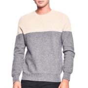 3VERY Men’s Women’s Unisex 100% Cashmere Cozy 2-Tone Round Neck