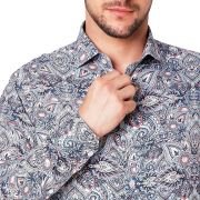 Men’s Printed Cotton Shirt | Full Sleeve | Tailored Fit Summer Casual Formal Wear | Soft Breathable Fabric