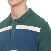 Marks & Spencer Mens Striped Cotton Polo Neck Regular Fit T-Shirt