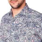 Men’s Printed Cotton Shirt | Full Sleeve | Tailored Fit Summer Casual Formal Wear | Soft Breathable Fabric