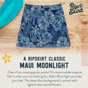 Hawaii Length 2 – Wrap Skirt for Women – Quick Dry Swim Cover-Up for Beach, Travel with Pocket, Maui Moonlight