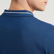 Peter England Men’s Regular Fit Insignia Half Sleeve Polo T-Shirt | Cotton Rich | Premium Pique Weave
